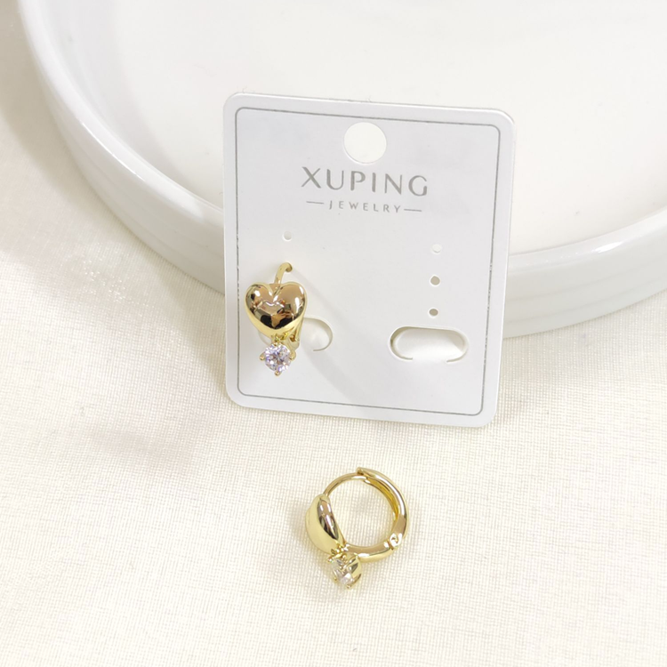 XUPING 10 MM KALPLİ TAŞLI HALKA KÜPE GOLD