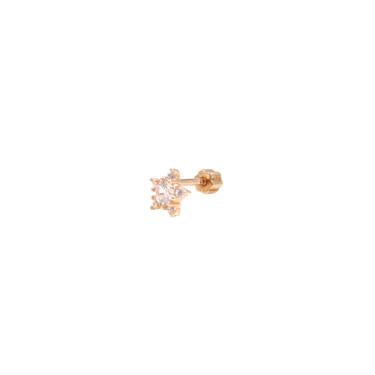 YILDIZ ÇİÇEK GÜMÜŞ TRAGUS PIERCING