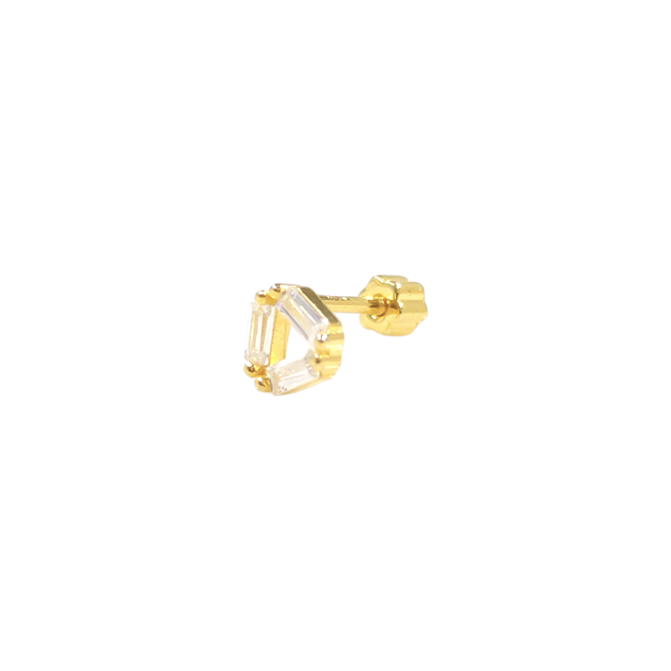 BAGET ÜÇGEN GÜMÜŞ TRAGUS PIERCING
