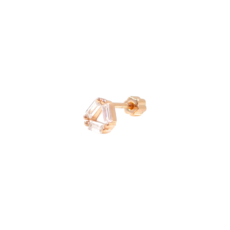 BAGET ÜÇGEN GÜMÜŞ TRAGUS PIERCING