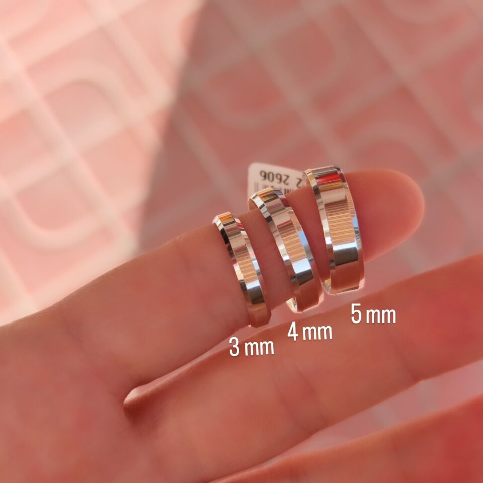 3 MM KLASİK KESİKLİ DÜZ GÜMÜŞ ALYANS 22 - RODYUM BEYAZ