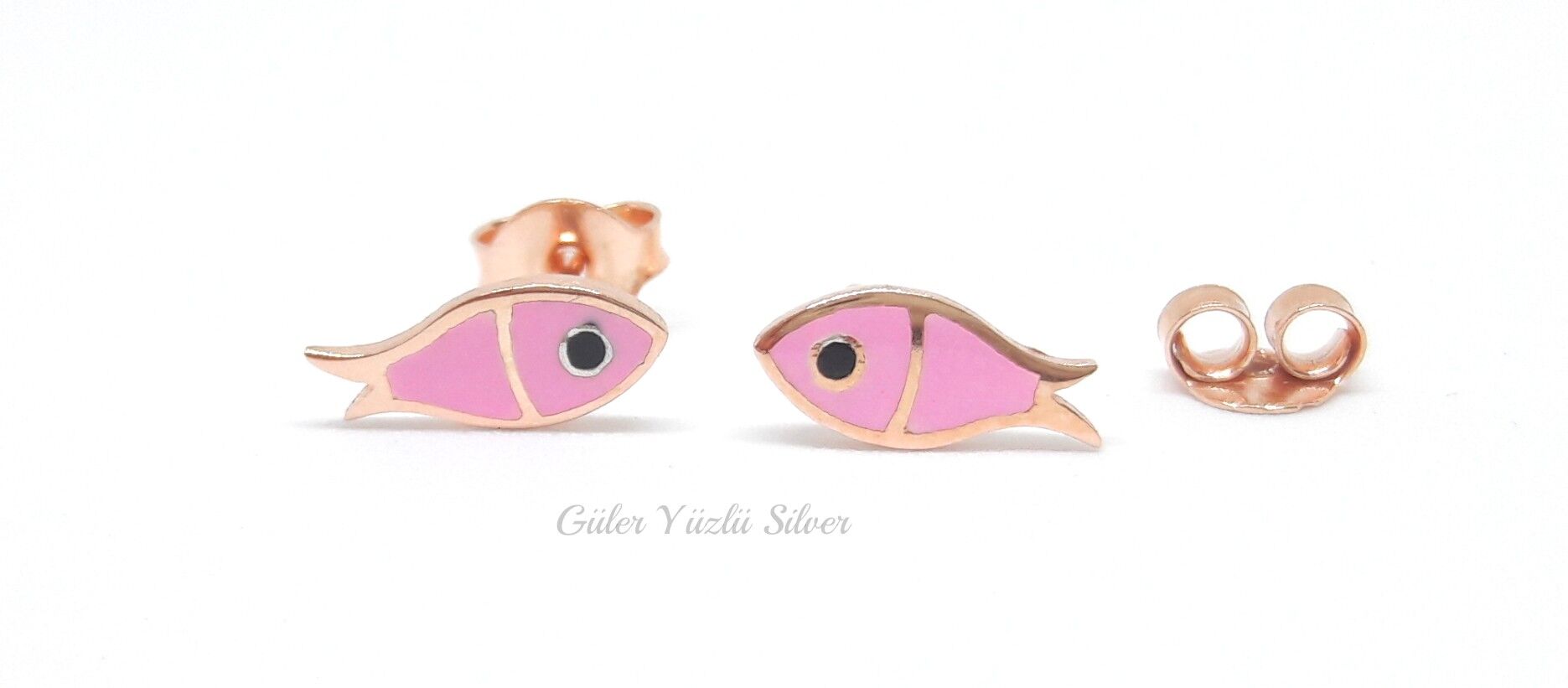 PEMBE NEON BALIK GÜMÜŞ KÜPE