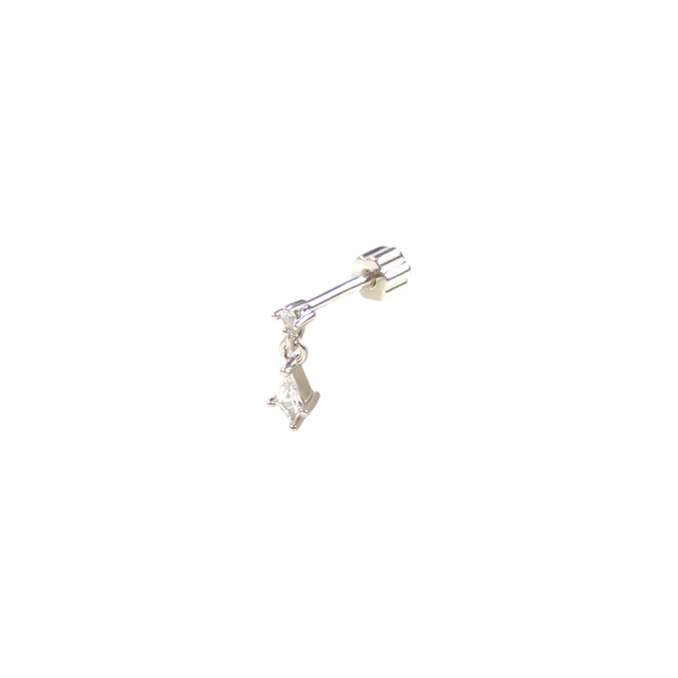 SALLANTILI ELMAS MODEL GÜMÜŞ TRAGUS PIERCING