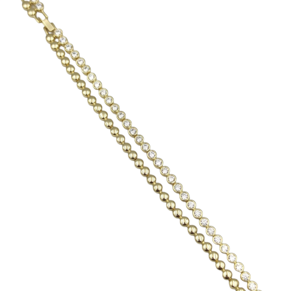 XUPING 3 MM İKİLİ SU YOLU BİLEKLİK GOLD 17+2 CM