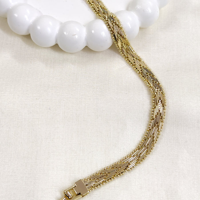 XUPING 9 MM İŞÇİLİKLİ BİLEKLİK GOLD 19 CM