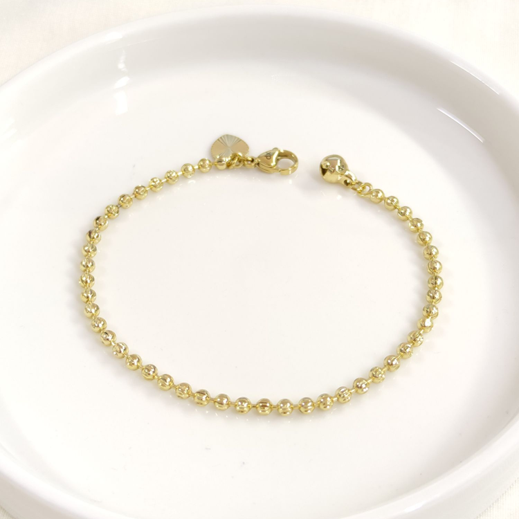XUPING 3 MM İNCE LAZER TOP BİLEKLİK GOLD 20 CM