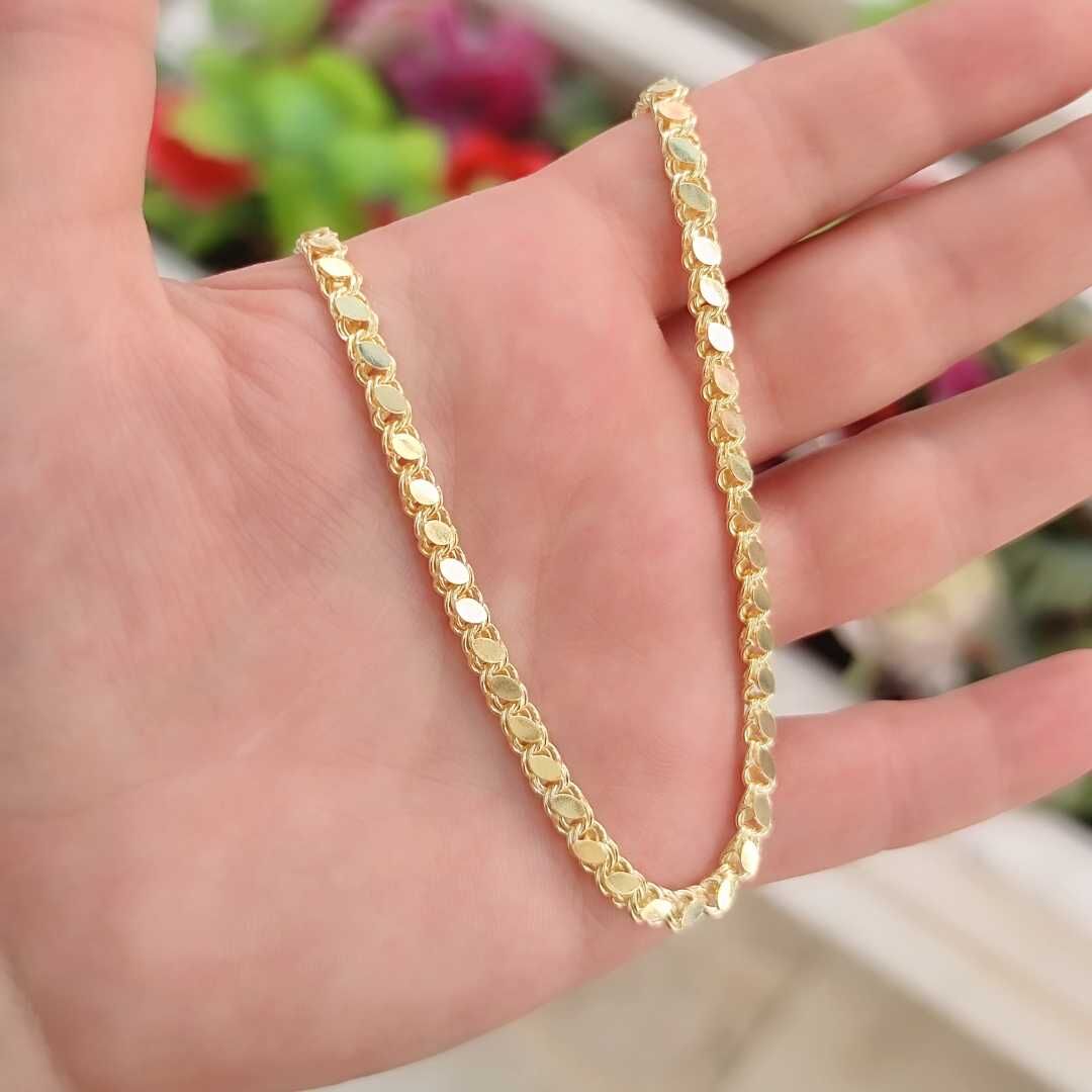55 CM ARPA GÜMÜŞ ZİNCİR ALTIN SARI - STD