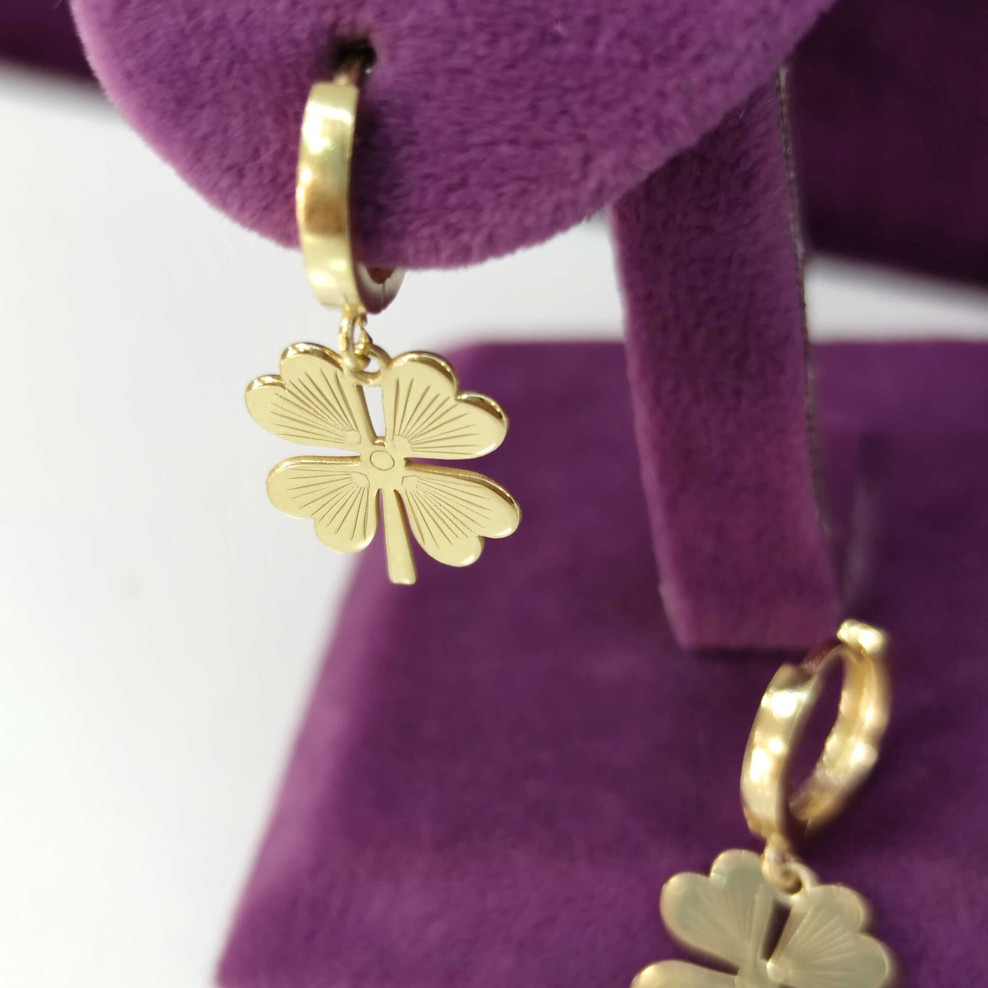 YONCA GÜMÜŞ KÜPE ALTIN SARI - STD