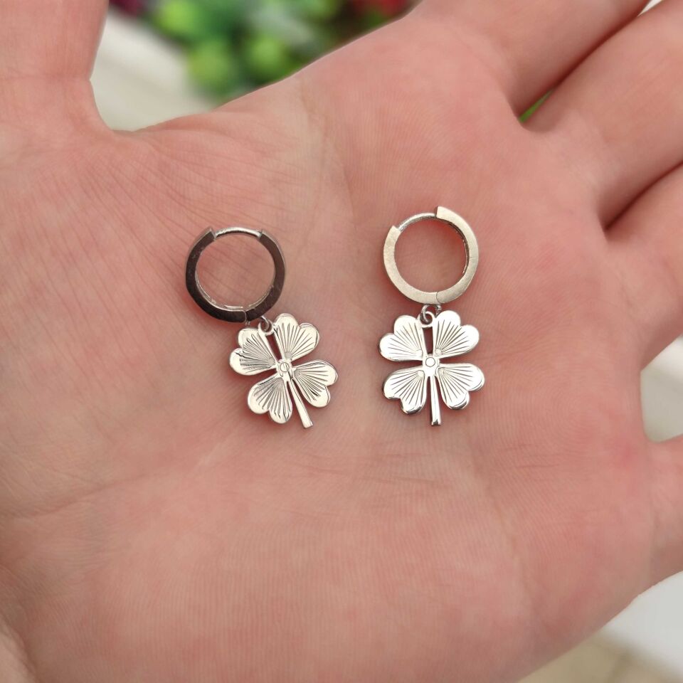 YONCA GÜMÜŞ KÜPE RODYUM BEYAZ - STD