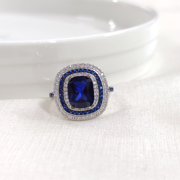 İTHAL SAFİR ZİRKON BAGET GÜMÜŞ YÜZÜK