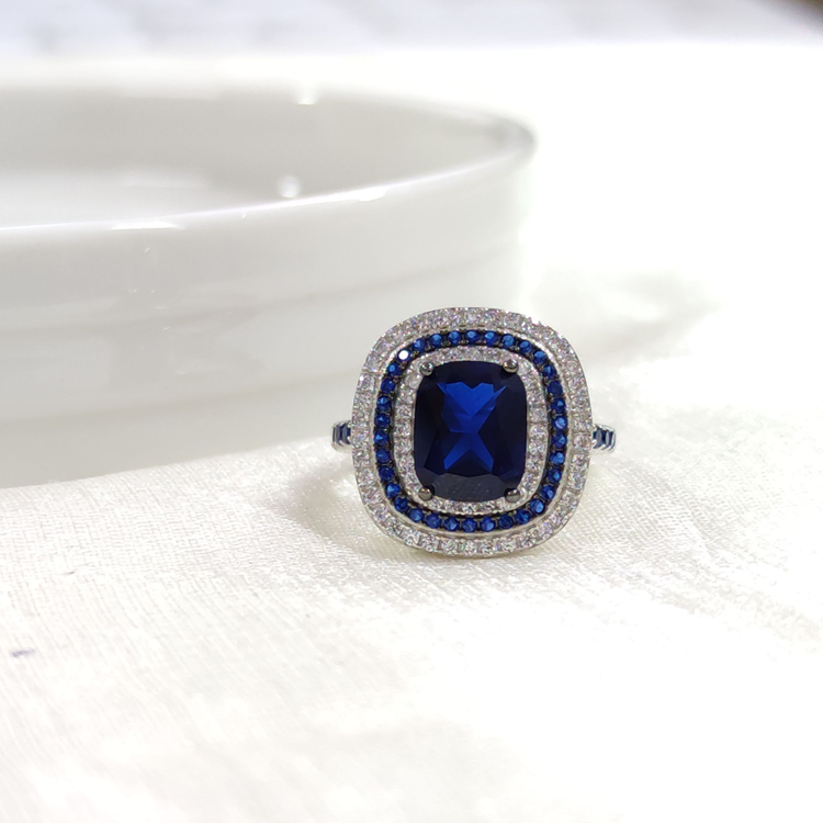 İTHAL SAFİR ZİRKON BAGET GÜMÜŞ YÜZÜK