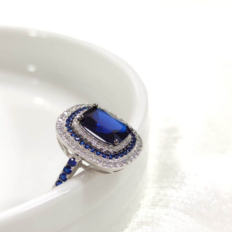 İTHAL SAFİR ZİRKON BAGET GÜMÜŞ YÜZÜK