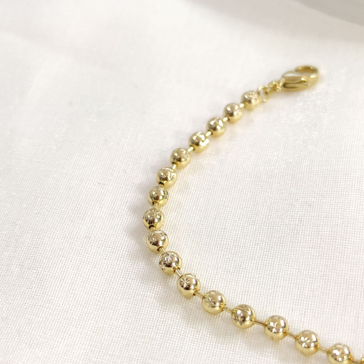 XUPING 4 MM YILDIZ DESEN TOP BİLEKLİK GOLD 16+5CM