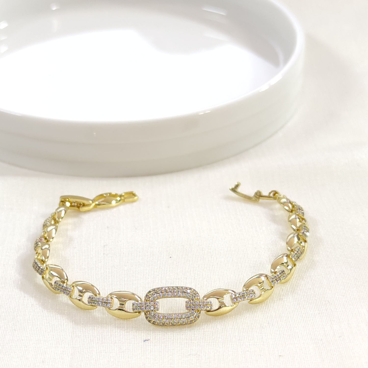 XUPING GEMİCİ DETAY TAŞLI BİLEKLİK GOLD 17+3CM