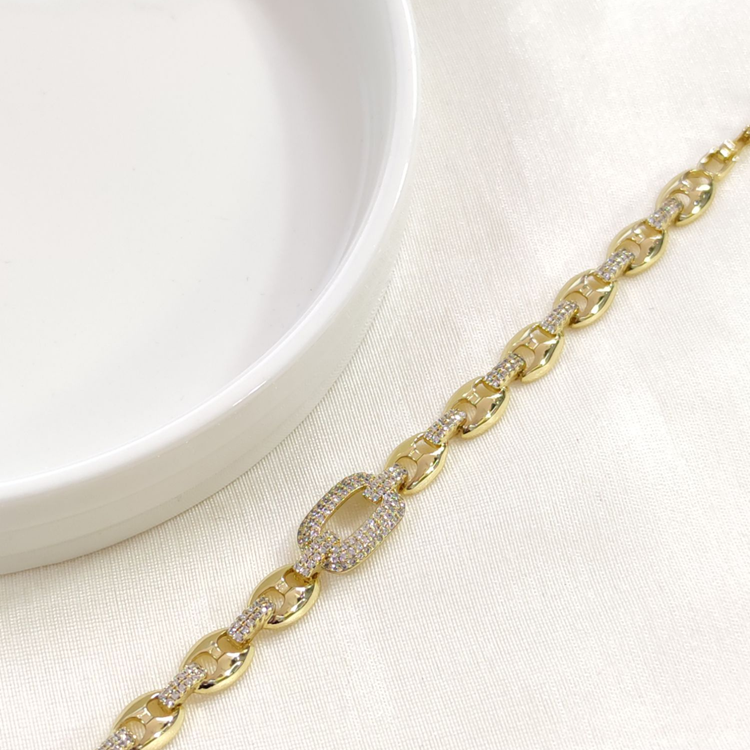 XUPING GEMİCİ DETAY TAŞLI BİLEKLİK GOLD 17+3CM