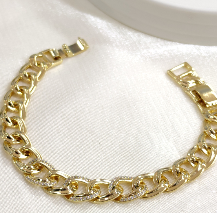 XUPING HALKALI 1,1 CM KALIN GOLD 17+2 CM