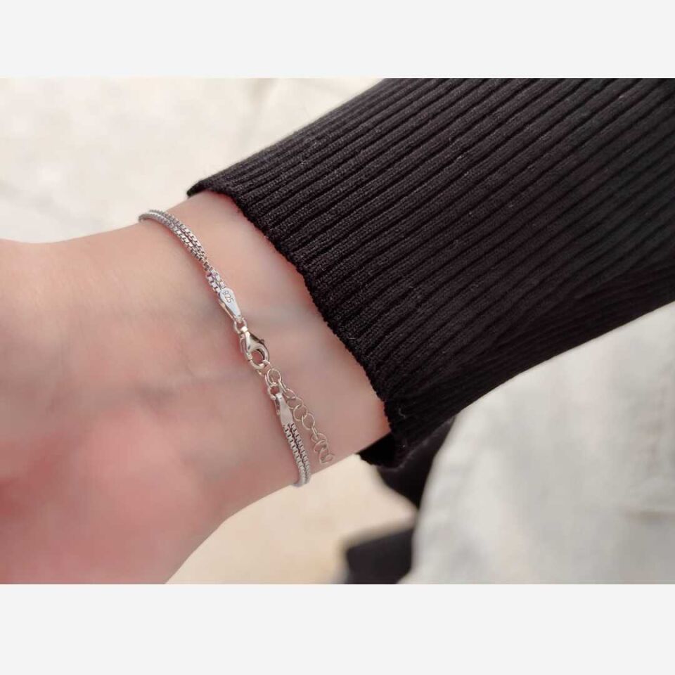 3 RENKLİ TAŞLI KELEBEK GÜMÜŞ BİLEKLİK RODYUM BEYAZ - STD