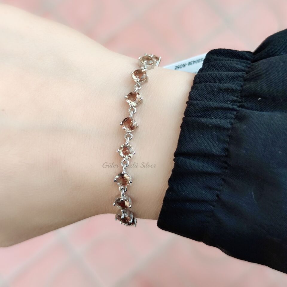 SULTANİT TAŞLI ASANSÖRLÜ GÜMÜŞ BİLEKLİK