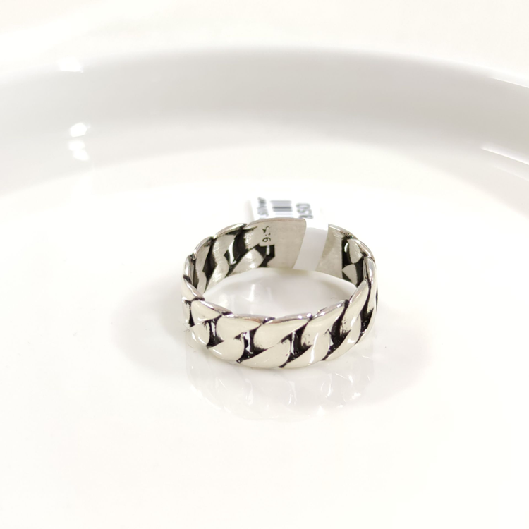 7,50 MM GÜMÜŞ GURMET DESEN OKSİTLİ ALYANS YÜZÜK