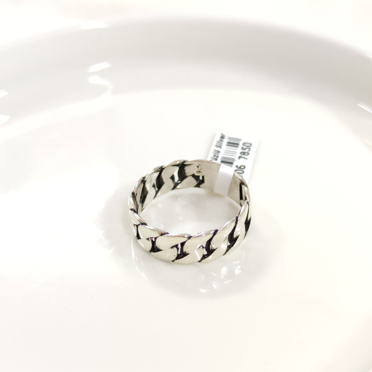 7,50 MM GÜMÜŞ GURMET DESEN OKSİTLİ ALYANS YÜZÜK