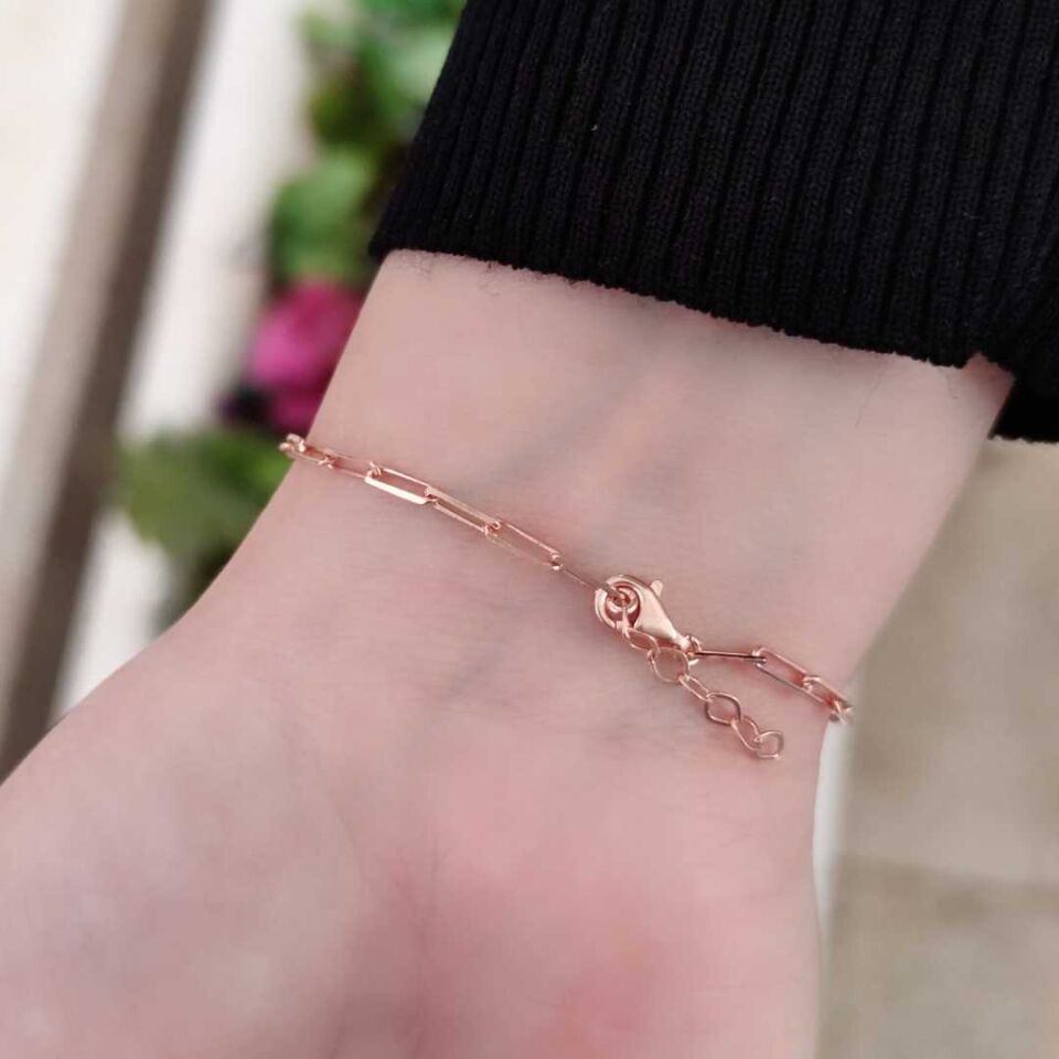 3 LÜ NAZAR BONCUK GÜMÜŞ BİLEKLİK ROSE BAKIR - STD