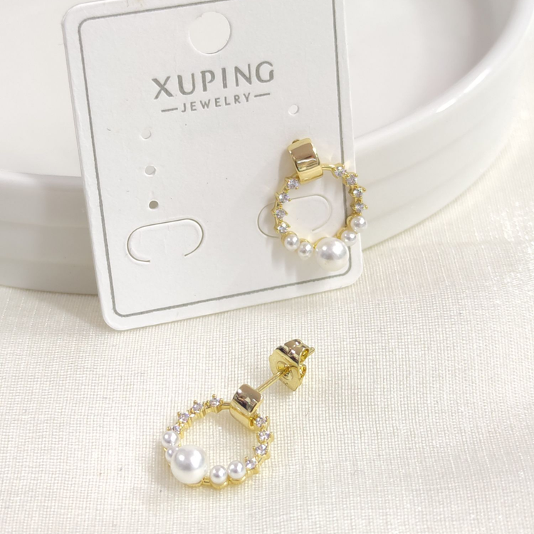 XUPING 13 MM İNCİLİ ÇİVİ KÜPE GOLD