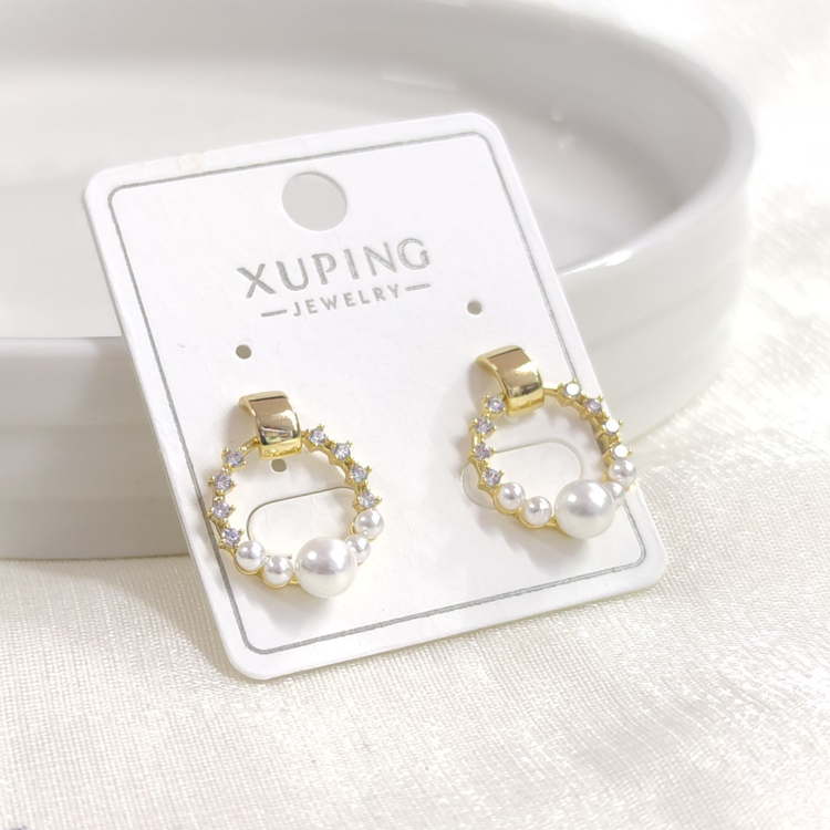 XUPING 13 MM İNCİLİ ÇİVİ KÜPE GOLD
