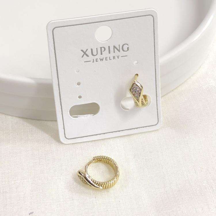 XUPING 10 MM YILAN HALKA KÜPE GOLD