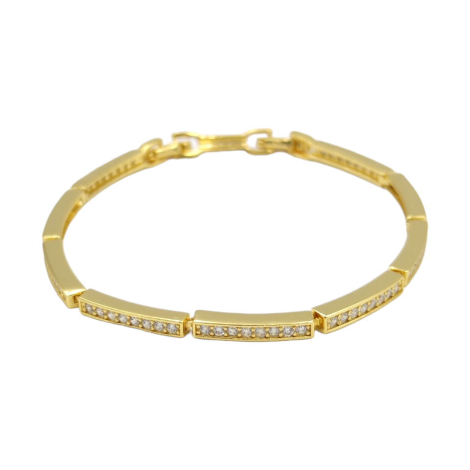 XUPING TEK SIRA TAŞLI BİLEKLİK GOLD