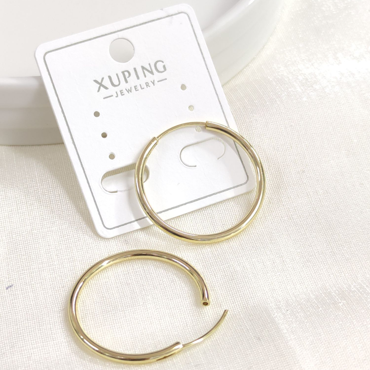 XUPING 22 MM İNCE İÇE GEÇMELİ HALKA KÜPE GOLD
