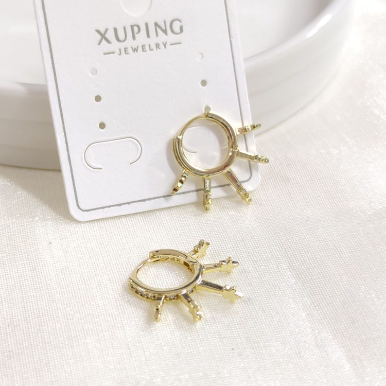 XUPING 10 MM YILDIZ DETAY HALKA KÜPE GOLD
