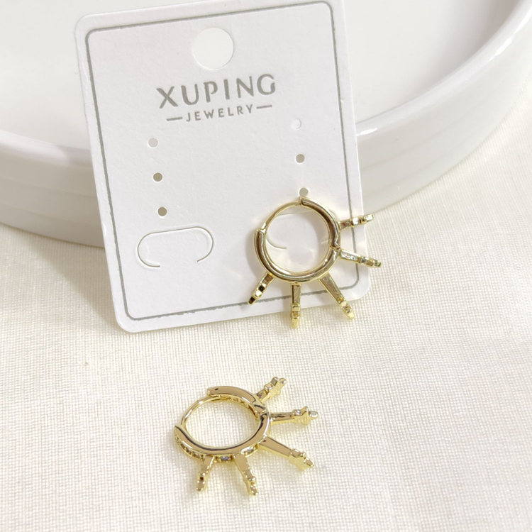 XUPING 10 MM YILDIZ DETAY HALKA KÜPE GOLD