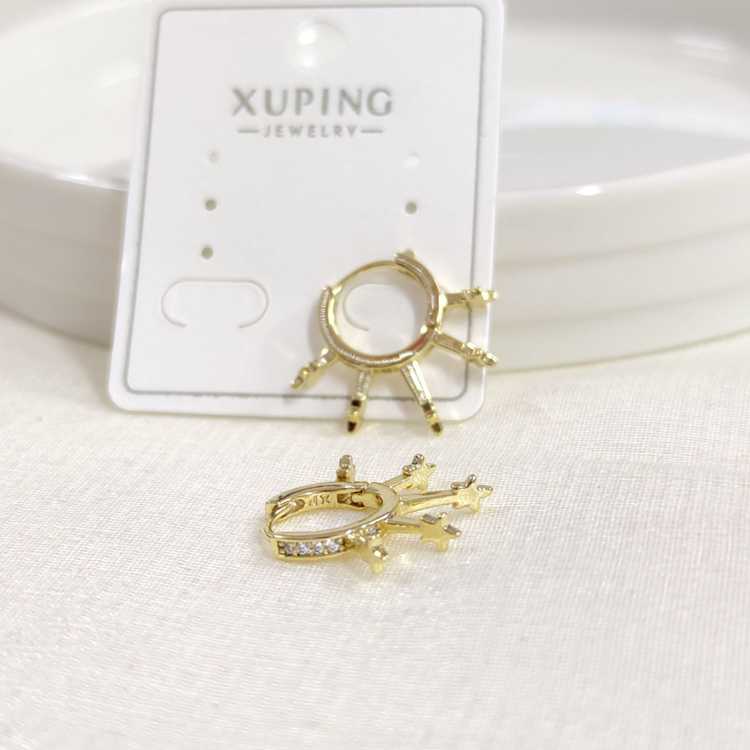XUPING 10 MM YILDIZ DETAY HALKA KÜPE GOLD