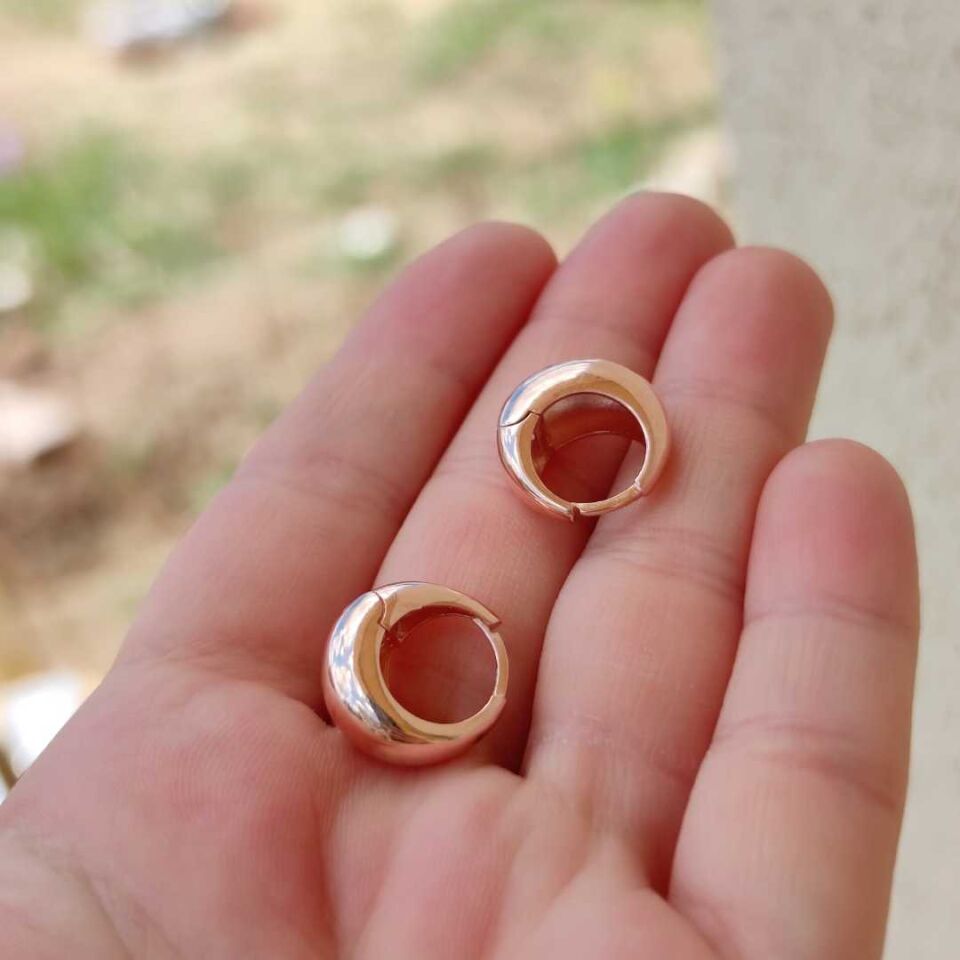 BOMBELİ VINTAGE HALKA GÜMÜŞ KÜPE
