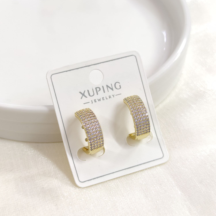 XUPING 5 SIRA TAŞLI 13 MM HALKA KÜPE GOLD