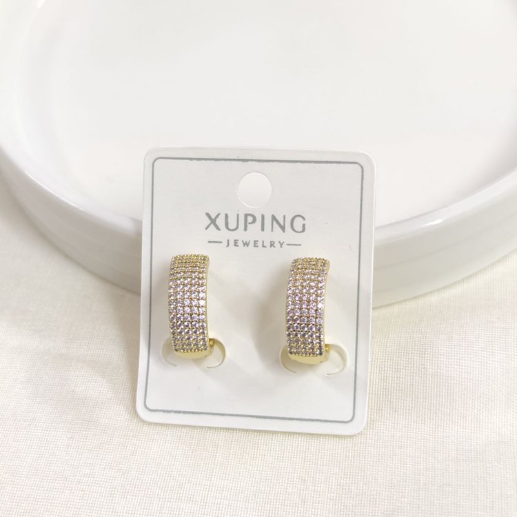 XUPING 5 SIRA TAŞLI 13 MM HALKA KÜPE GOLD