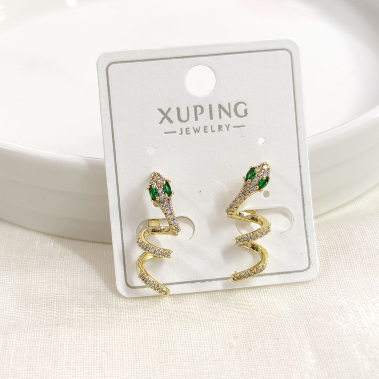 XUPING 10 MM YILAN HALKA KÜPE GOLD