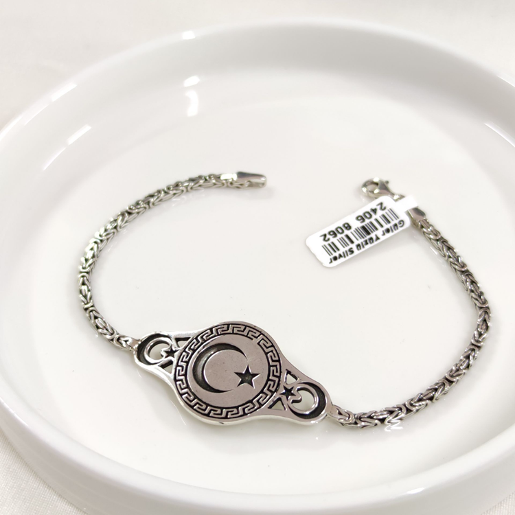 2,50 MM KRAL ZİNCİRLİ AY YILDIZ ERKEK BİLEKLİK 20 CM