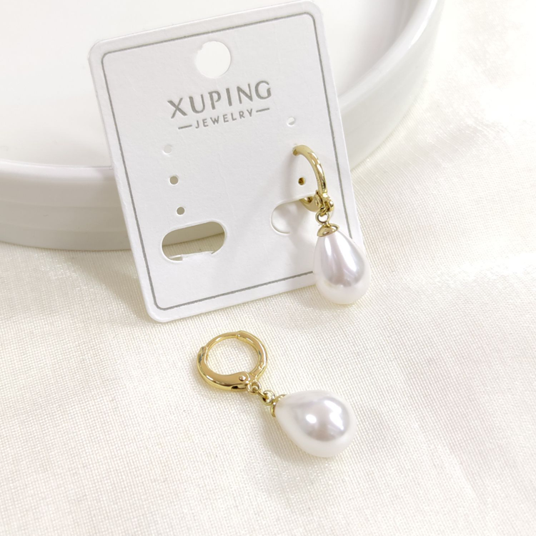 XUPING DAMLA İNCİ 10 MM HALKA KÜPE GOLD