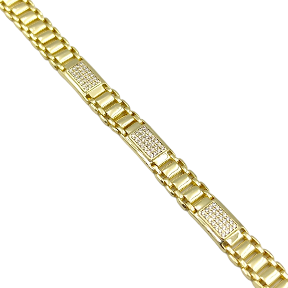 XUPING TAŞ DETAYLI KORDON BİLEKLİK GOLD