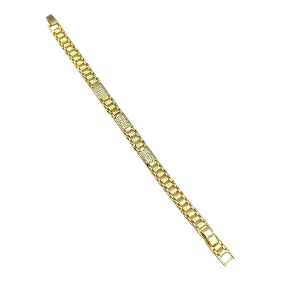 XUPING TAŞ DETAYLI KORDON BİLEKLİK GOLD