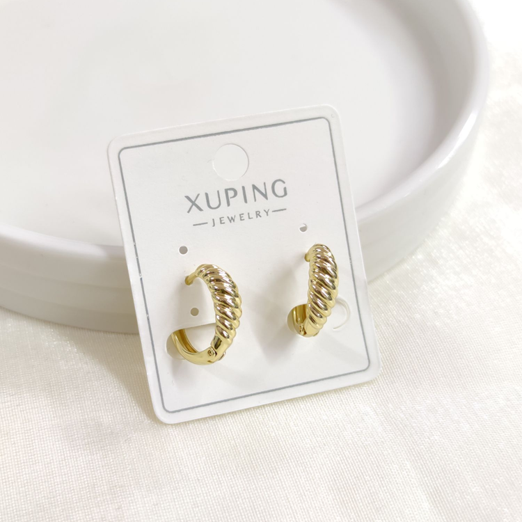 XUPING 12 MM HALKA BURGU MİDYE KÜPE GOLD