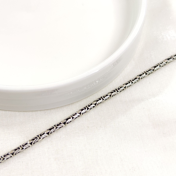 2,70 MM GÜMÜŞ YUVARLAK KRAL ZİNCİR BİLEKLİK 20 CM