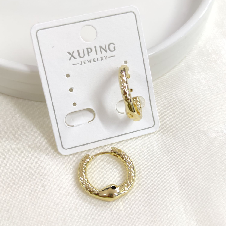 XUPING 15 MM YILAN HALKA KÜPE GOLD