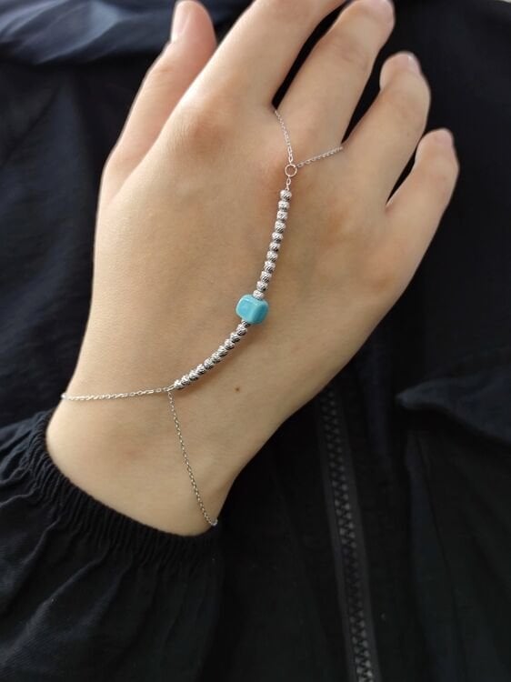 MAVİ BONCUK DORİCA GÜMÜŞ ŞAHMERAN