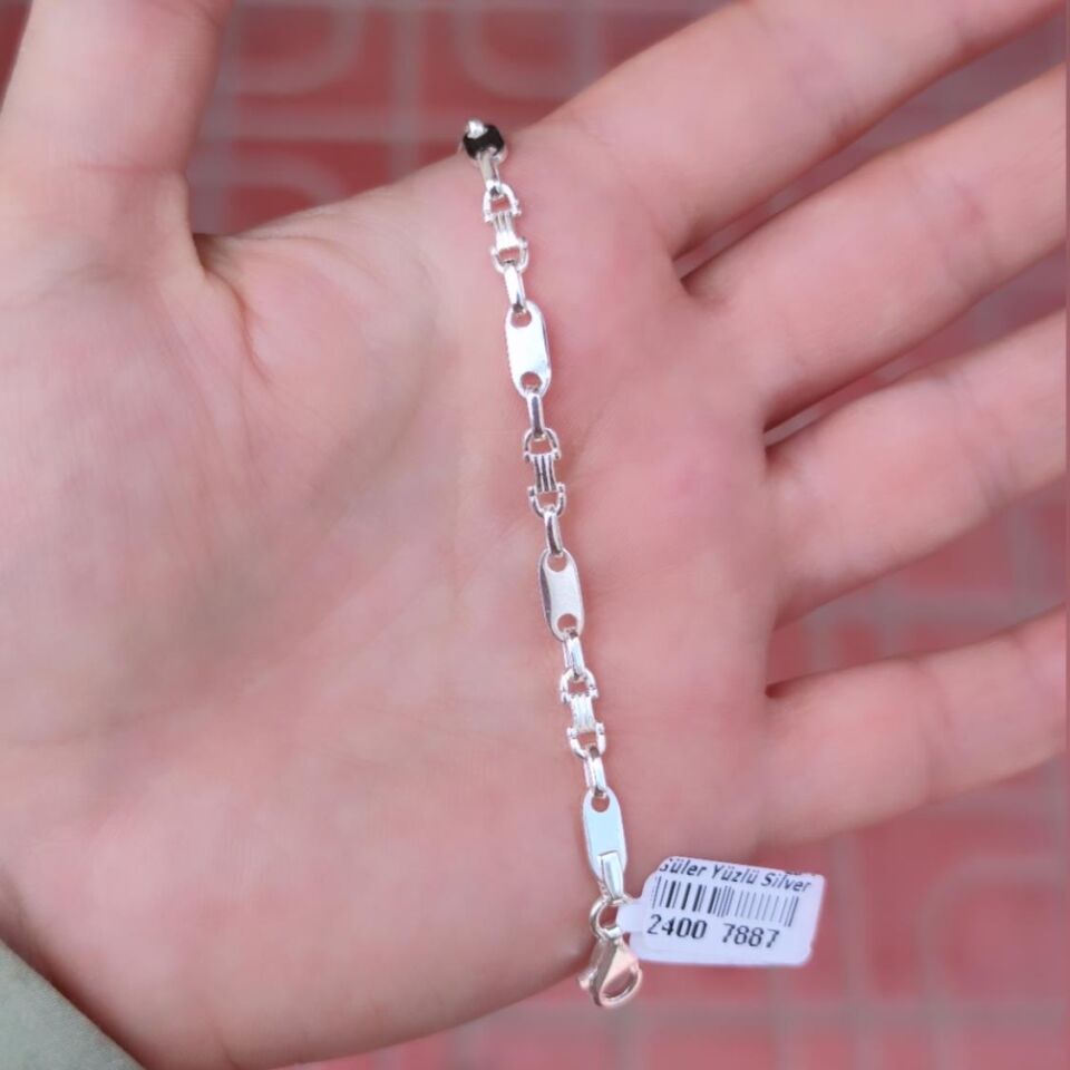 VALTER ZİNCİR GÜMÜŞ ERKEK BİLEKLİK 19 CM