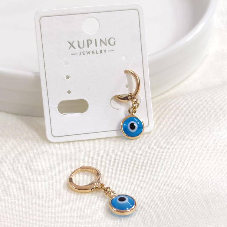 XUPING 8 MM NAZAR BONCUKLU HALKA KÜPE ROSE