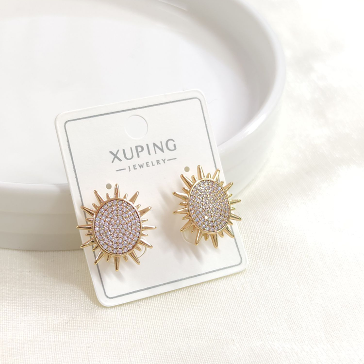 XUPING 20 MM TAŞLI GÜNEŞ HALKA J KÜPE ROSE
