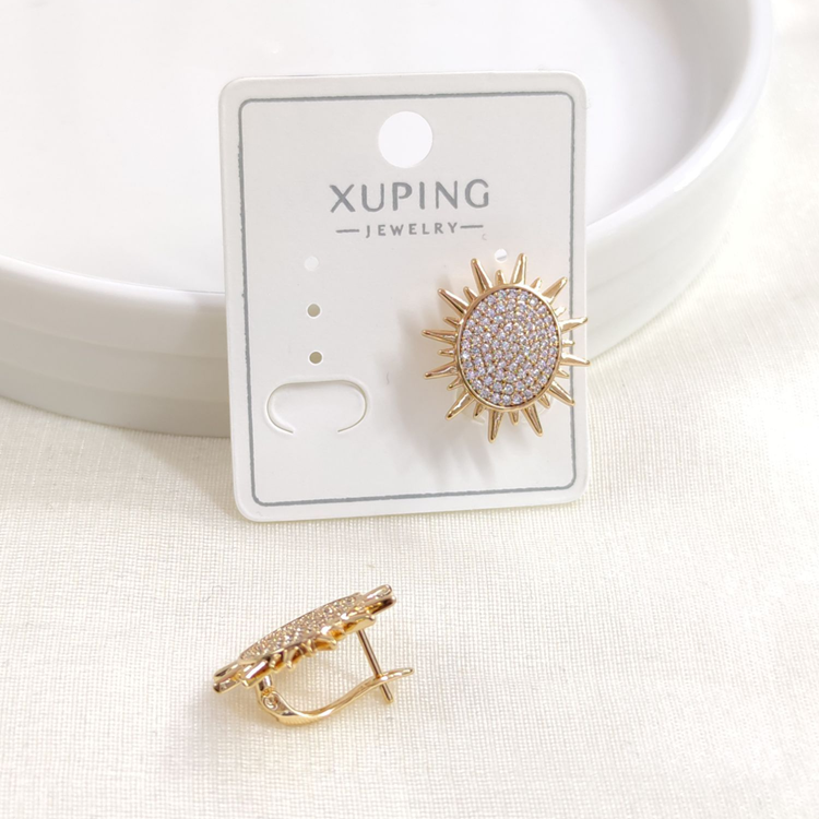 XUPING 20 MM TAŞLI GÜNEŞ HALKA J KÜPE ROSE