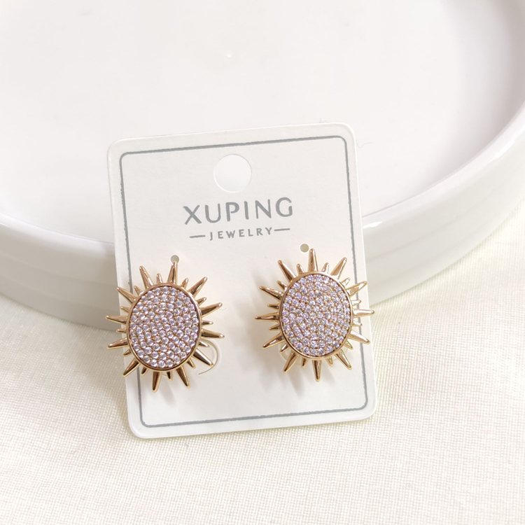 XUPING 20 MM TAŞLI GÜNEŞ HALKA J KÜPE ROSE